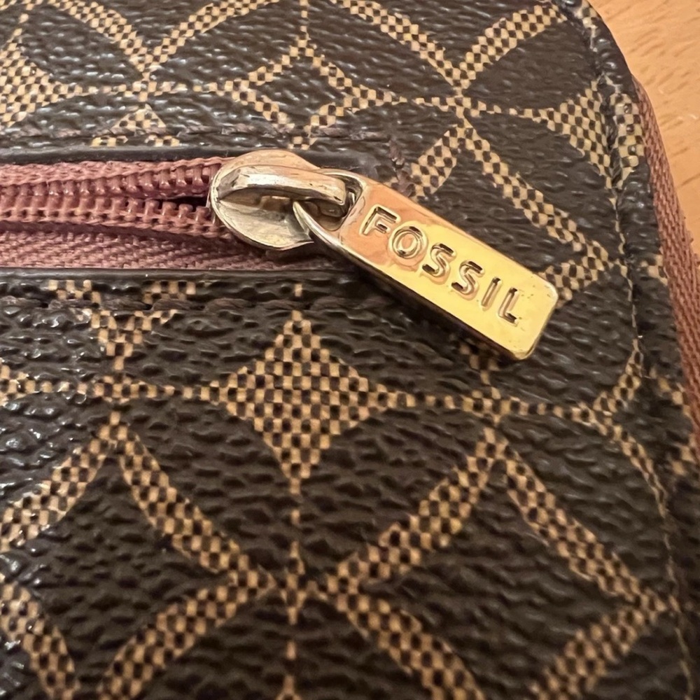 Fossil Brown Patterned Wallet - image 7